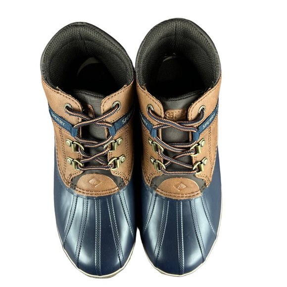 Sperry Top-Sider Bowline Navy Tan Rain Boots Youth Boy's Size 5 M - Picture 7 of 10